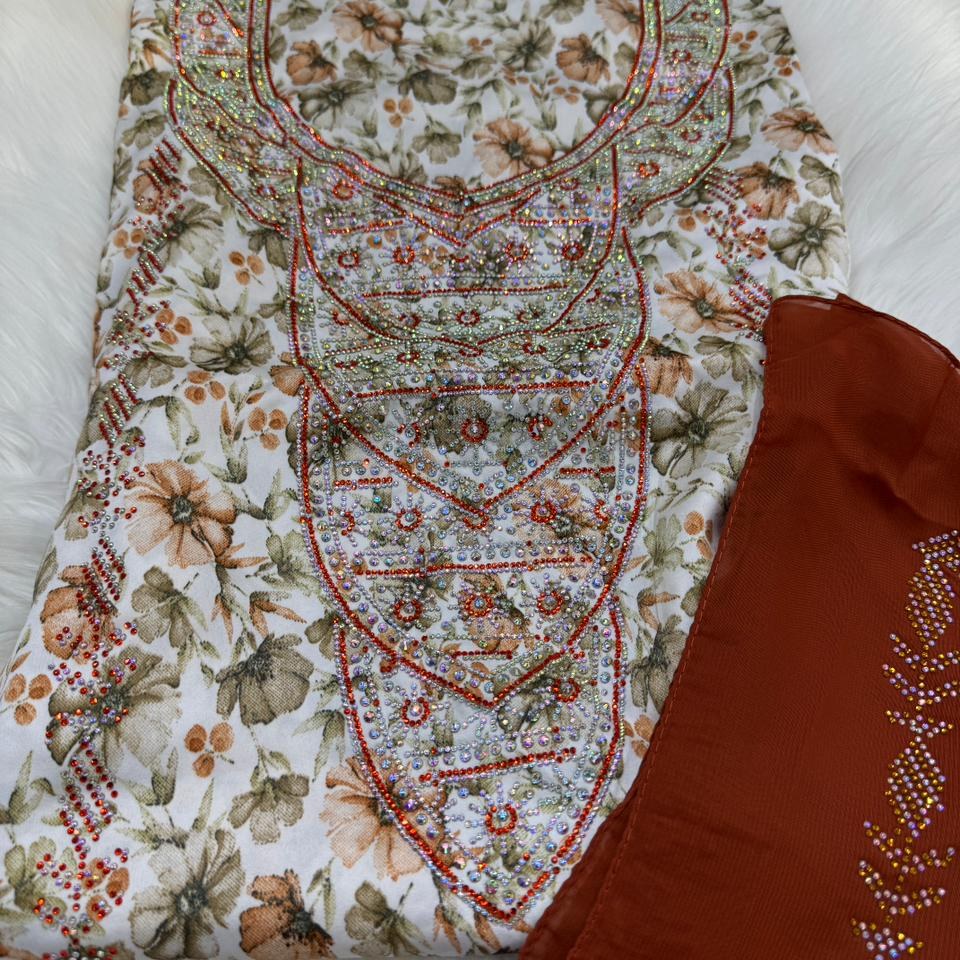 Gallery image for Hareer (silk) mukhawwar with sheila (scarf)