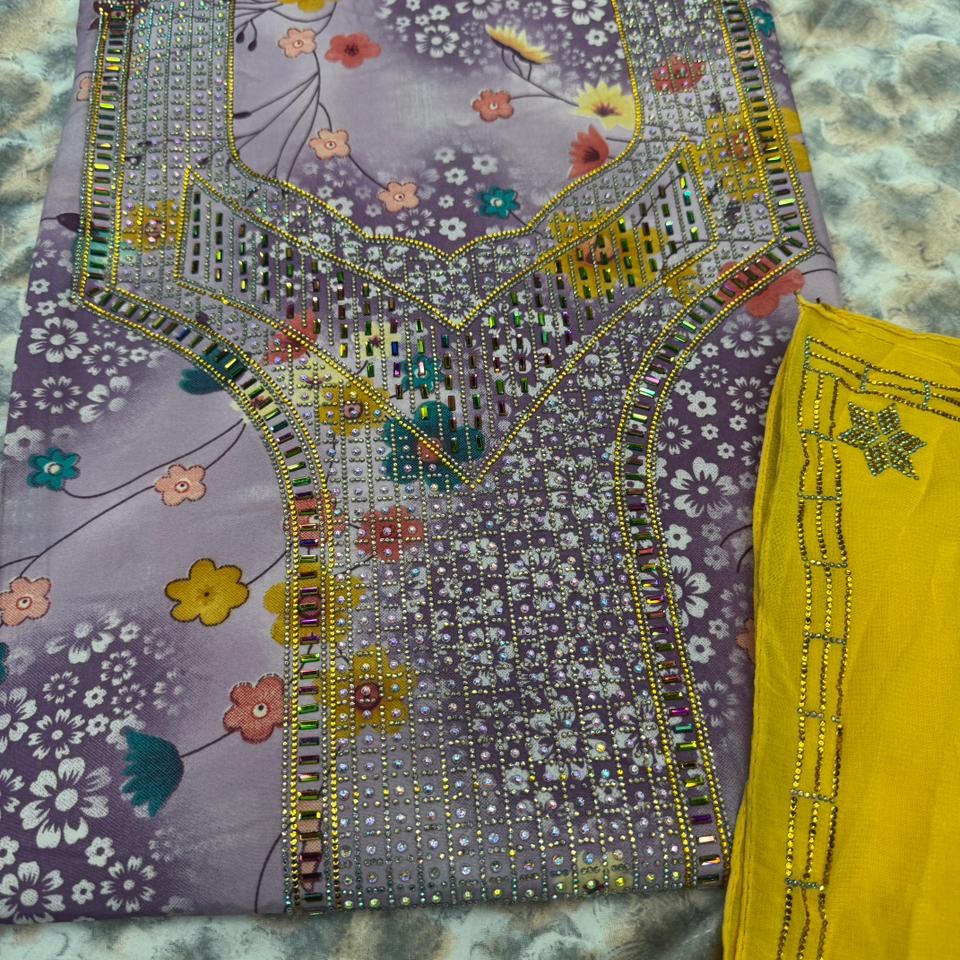 Gallery image for Indian silk mukhawwar with sheila